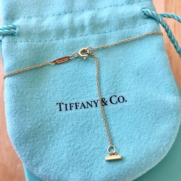 -SOLD- Tiffany T Mini Smile 18K Gold Necklace - Picture 6 of 7